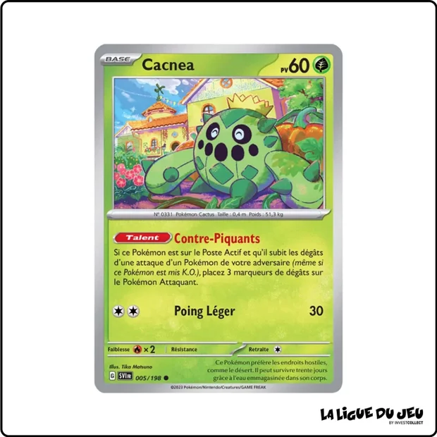 Commune - Pokemon - Écarlate et Violet de Base - Cacnea 5/198
