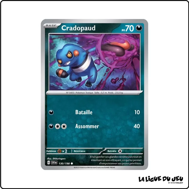 Commune - Pokemon - Écarlate et Violet de Base - Cradopaud 130/198