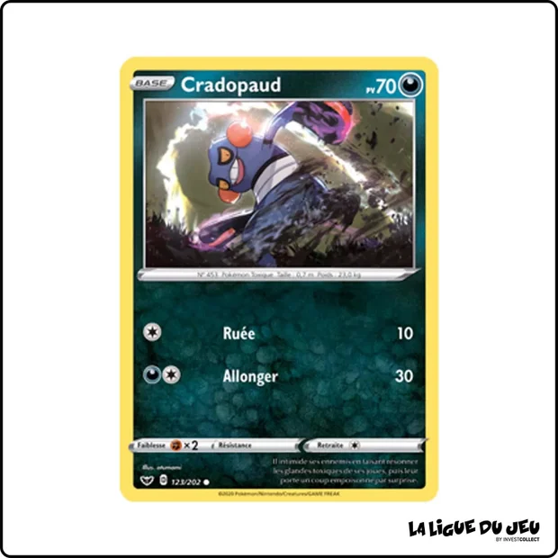 Commune - Pokemon - Épée et Bouclier de Base - Cradopaud 123/202