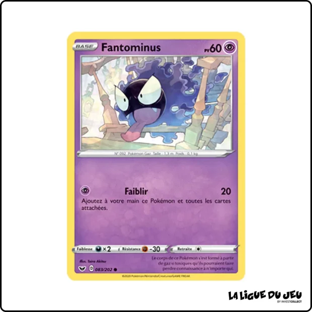 Commune - Pokemon - Épée et Bouclier de Base - Fantominus 83/202