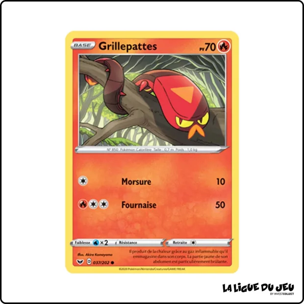 Commune - Pokemon - Épée et Bouclier de Base - Grillepattes 37/202