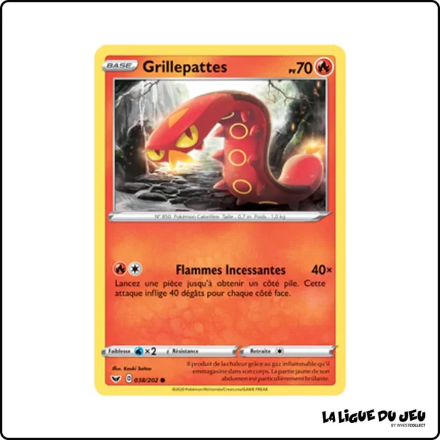 Commune - Pokemon - Épée et Bouclier de Base - Grillepattes 38/202