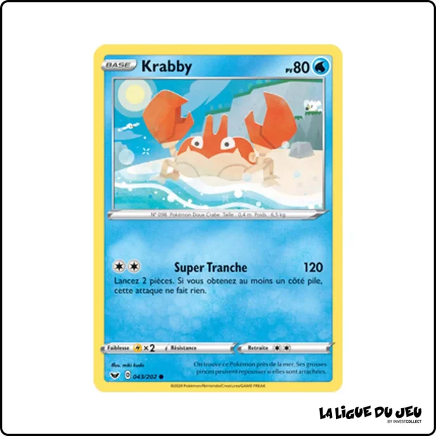 Commune - Pokemon - Épée et Bouclier de Base - Krabby 43/202