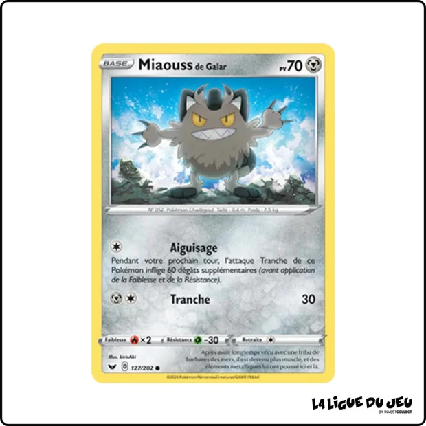 Commune - Pokemon - Épée et Bouclier de Base - Miaouss de Galar 127/202