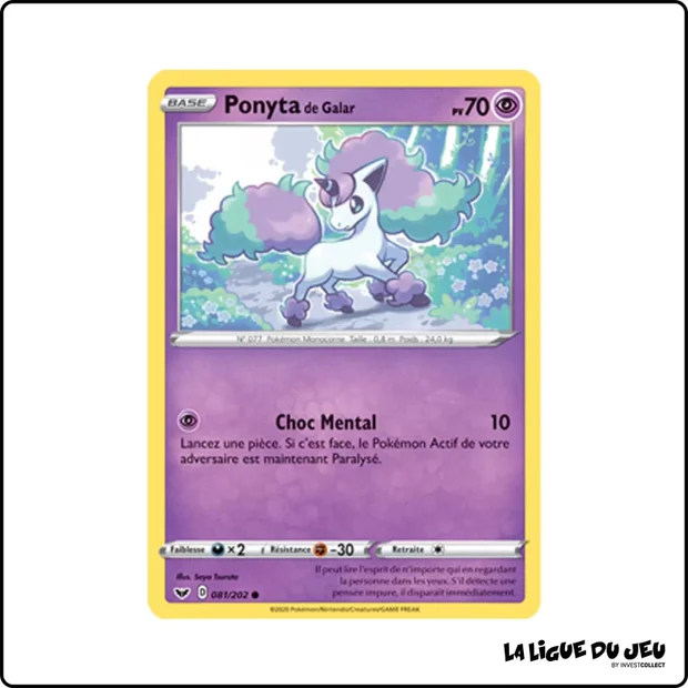 Commune - Pokemon - Épée et Bouclier de Base - Ponyta de Galar 81/202