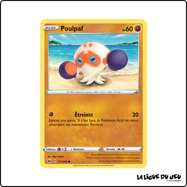 Commune - Pokemon - Épée et Bouclier de Base - Poulpaf 111/202
