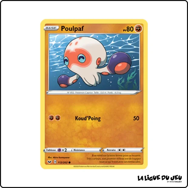Commune - Pokemon - Épée et Bouclier de Base - Poulpaf 112/202