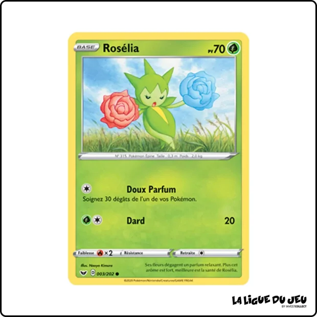 Commune - Pokemon - Épée et Bouclier de Base - Rosélia 3/202