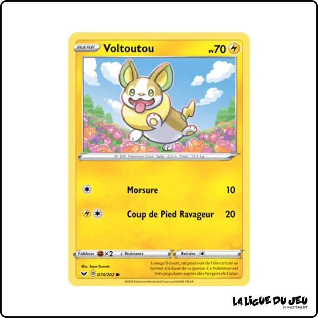 Commune - Pokemon - Épée et Bouclier de Base - Voltoutou 74/202