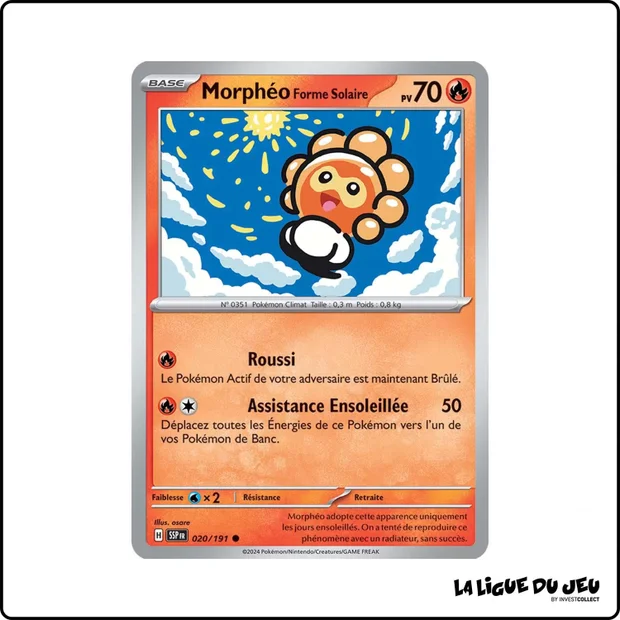 Commune - Pokemon - Étincelles Déferlantes - Morpheo Forme Solaire 20/191