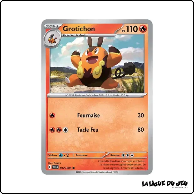 Commune - Pokemon - Flamme Blanche - Grotichon 12/86