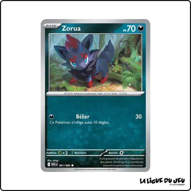 Commune - Pokemon - Flamme Blanche - Zorua 61/86