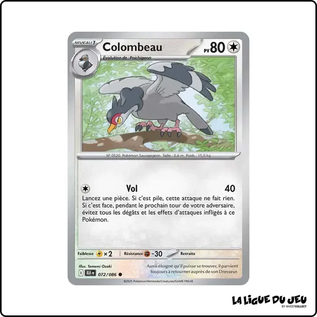 Commune - Pokemon - Foudre Noire - Colombeau 72/86