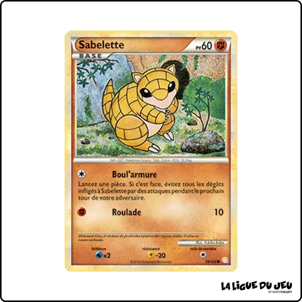 Commune - Pokemon - HeartGold SoulSilver de Base - Sabelette 79/123