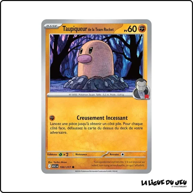 Commune - Pokemon - Héros Transcendants - Taupiqueur de la Team Rocket 100/217