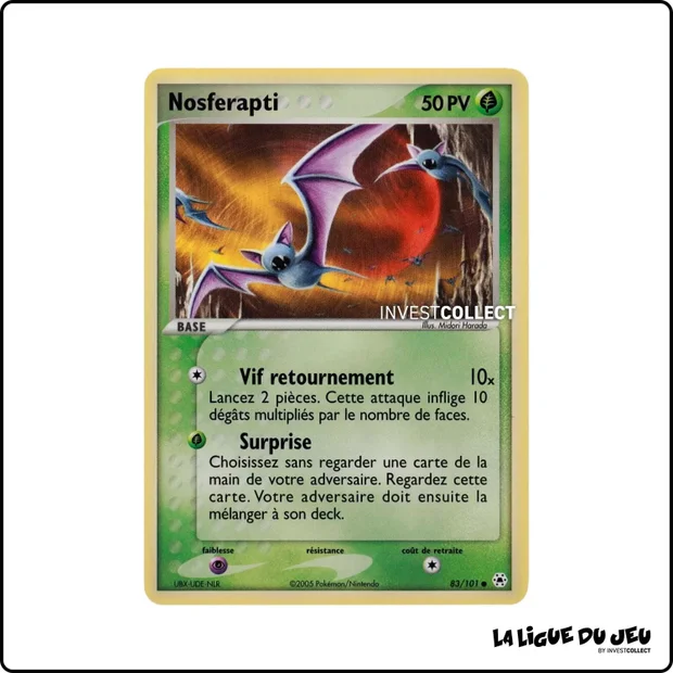 Commune - Pokemon - Légendes Oubliées - Nosferapti 83/101