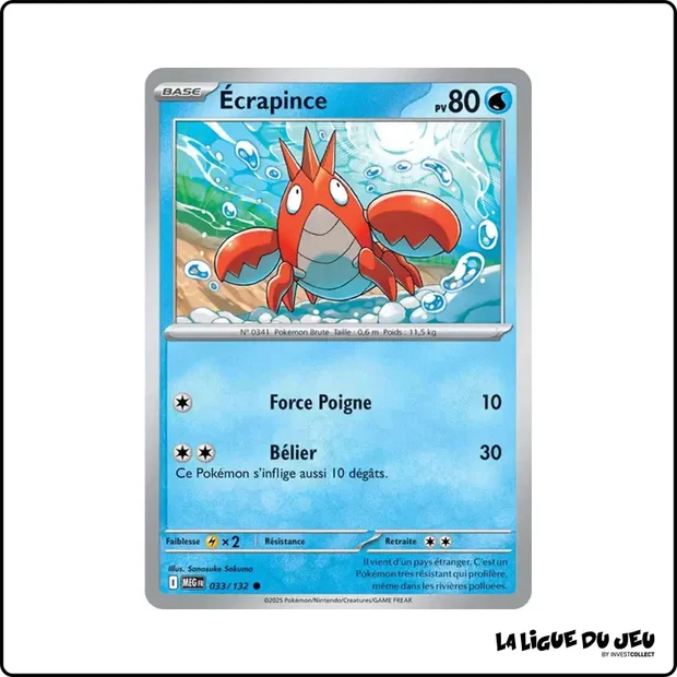 Commune - Pokemon - Méga Évolution de Base - Écrapince 33/132