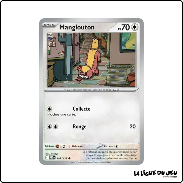 Commune - Pokemon - Méga Évolution de Base - Manglouton 109/132