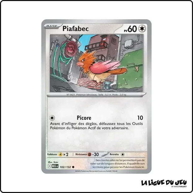 Commune - Pokemon - Méga Évolution de Base - Piafabec 102/132