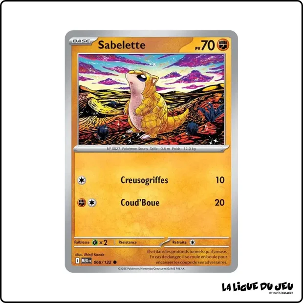Commune - Pokemon - Méga Évolution de Base - Sabelette 68/132