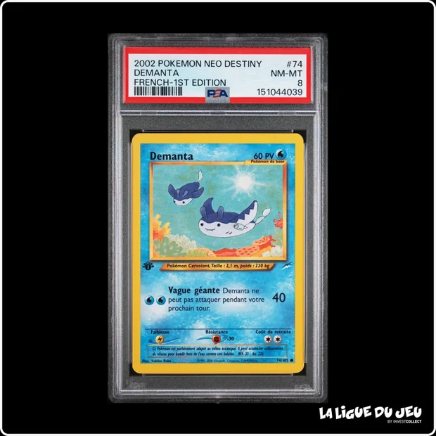 Commune - Pokemon - Neo Destiny - Demanta - 74/105 - 1er édition - PSA 8 - Français