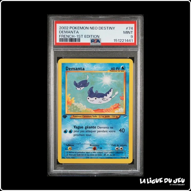 Commune - Pokemon - Neo Destiny - Demanta - 74/105 - 1er édition - PSA 9 - Français
