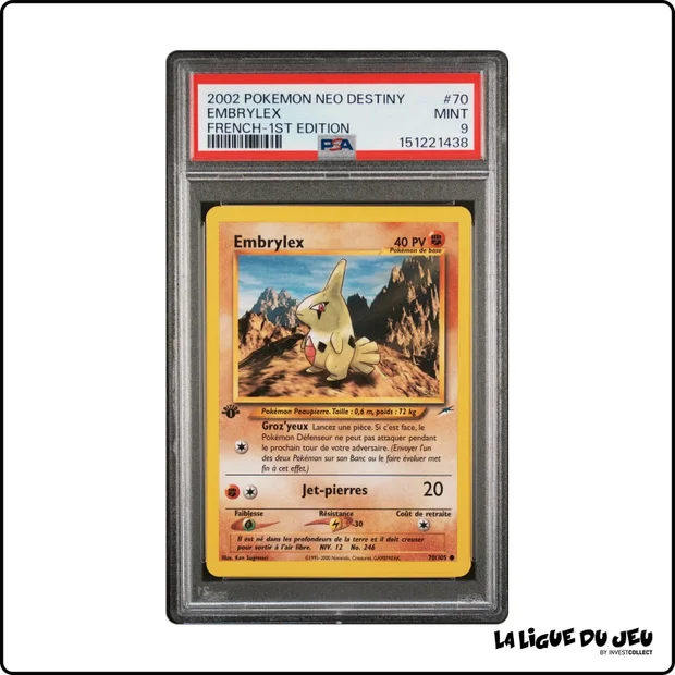 Commune - Pokemon - Neo Destiny - Embrylex - 70/105 - 1er édition - PSA 9 - Français