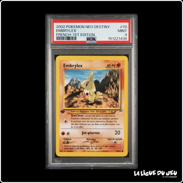 Commune - Pokemon - Neo Destiny - Embrylex - 70/105 - 1er édition - PSA 9 - Français