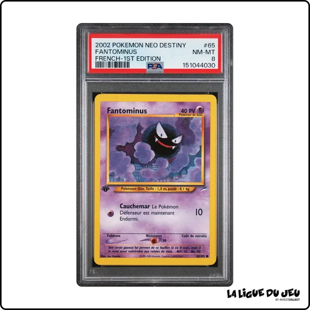 Commune - Pokemon - Neo Destiny - Fantominus - 65/105 - 1er édition - PSA 8 - Français