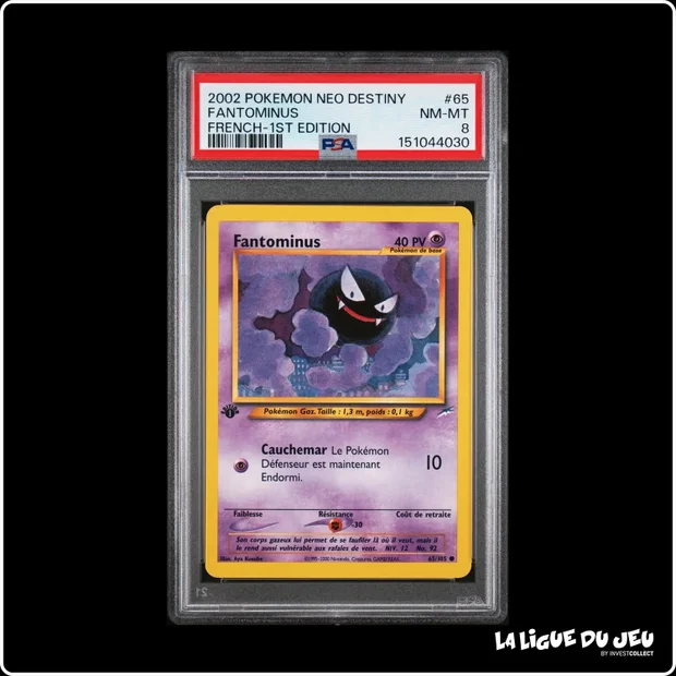 Commune - Pokemon - Neo Destiny - Fantominus - 65/105 - 1er édition - PSA 8 - Français