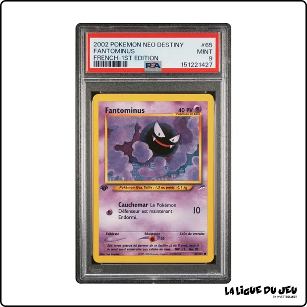 Commune - Pokemon - Neo Destiny - Fantominus - 65/105 - 1er édition - PSA 9 - Français