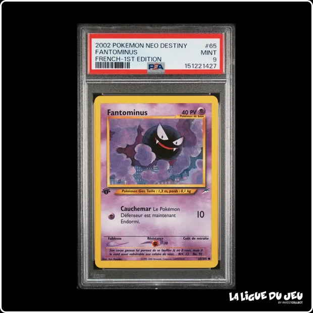 Commune - Pokemon - Neo Destiny - Fantominus - 65/105 - 1er édition - PSA 9 - Français