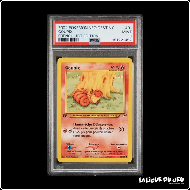 Commune - Pokemon - Neo Destiny - Goupix - 91/105 - 1er édition - PSA 9 - Français