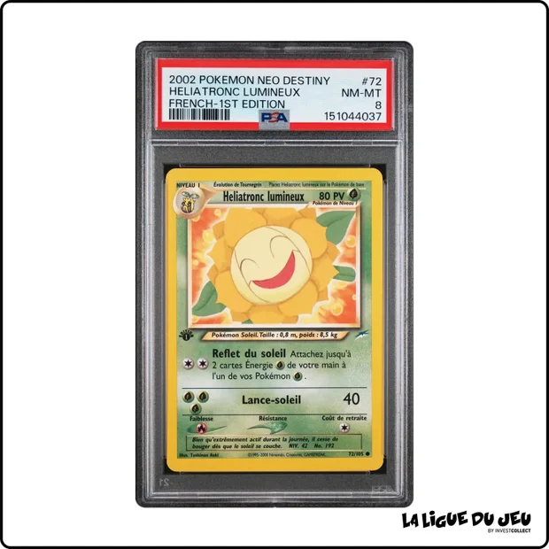 Commune - Pokemon - Neo Destiny - Heliatronc lumineux - 72/105 - 1er édition - PSA 8 - Français