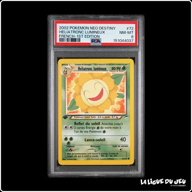 Commune - Pokemon - Neo Destiny - Heliatronc lumineux - 72/105 - 1er édition - PSA 8 - Français