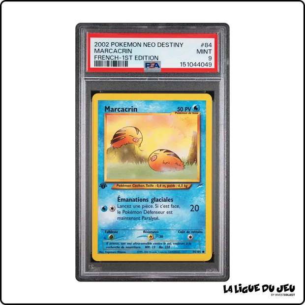 Commune - Pokemon - Neo Destiny - Marcacrin - 84/105 - 1er édition - PSA 9 - Français