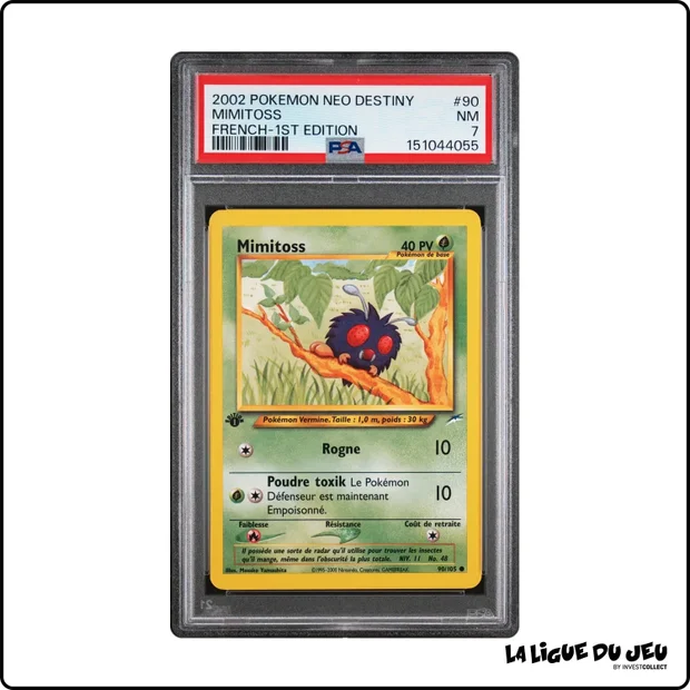 Commune - Pokemon - Neo Destiny - Mimitoss - 90/105 - 1er édition - PSA 7 - Français