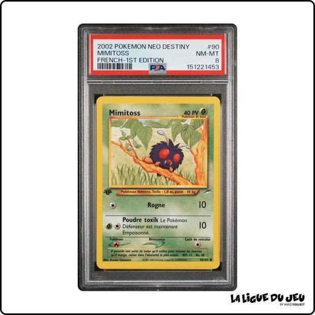 Commune - Pokemon - Neo Destiny - Mimitoss - 90/105 - 1er édition - PSA 8 - Français