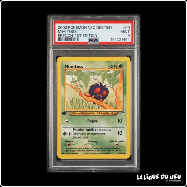 Commune - Pokemon - Neo Destiny - Mimitoss - 90/105 - 1er édition - PSA 9 - Français