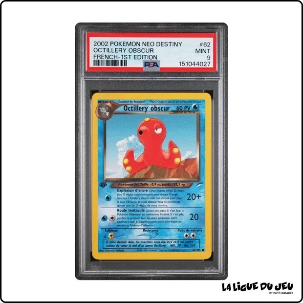 Commune - Pokemon - Neo Destiny - Octillery obscur - 62/105 - 1er édition - PSA 9 - Français