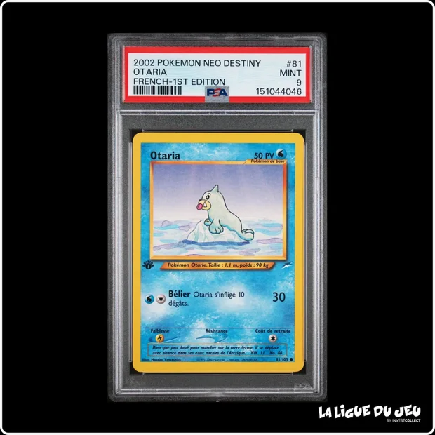 Commune - Pokemon - Neo Destiny - Otaria - 81/105 - 1er édition - PSA 9 - Français