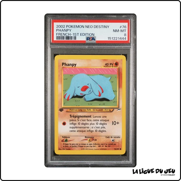 Commune - Pokemon - Neo Destiny - Phanpy - 76/105 - 1er édition - PSA 8 - Français
