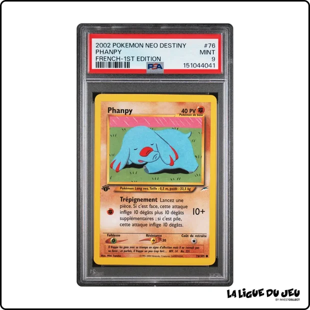 Commune - Pokemon - Neo Destiny - Phanpy - 76/105 - 1er édition - PSA 9 - Français