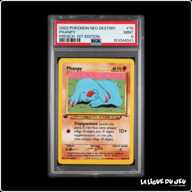 Commune - Pokemon - Neo Destiny - Phanpy - 76/105 - 1er édition - PSA 9 - Français