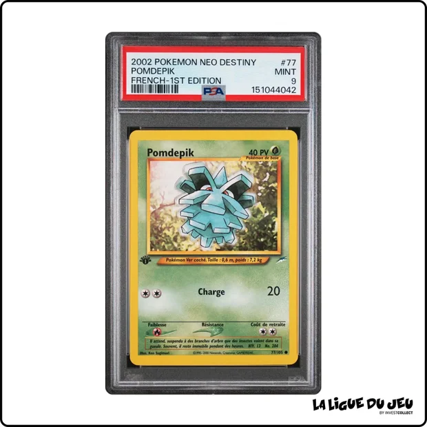 Commune - Pokemon - Neo Destiny - Pomdepik - 77/105 - 1er édition - PSA 9 - Français
