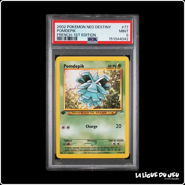 Commune - Pokemon - Neo Destiny - Pomdepik - 77/105 - 1er édition - PSA 9 - Français