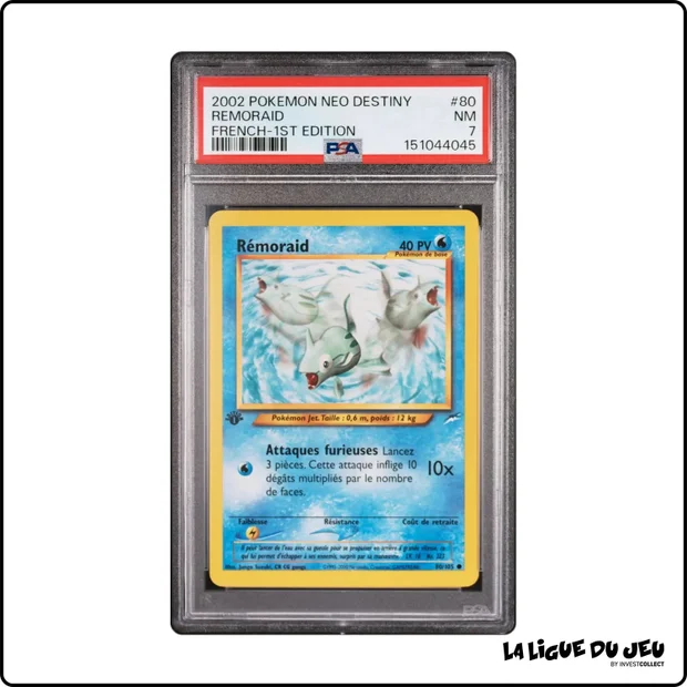 Commune - Pokemon - Neo Destiny - Rémoraid - 80/105 - 1er édition - PSA 7 - Français