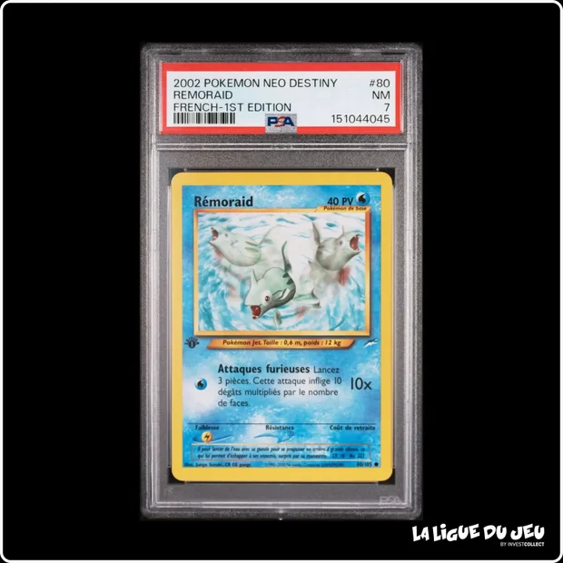 Commune - Pokemon - Neo Destiny - Rémoraid - 80/105 - 1er édition - PSA 7 - Français