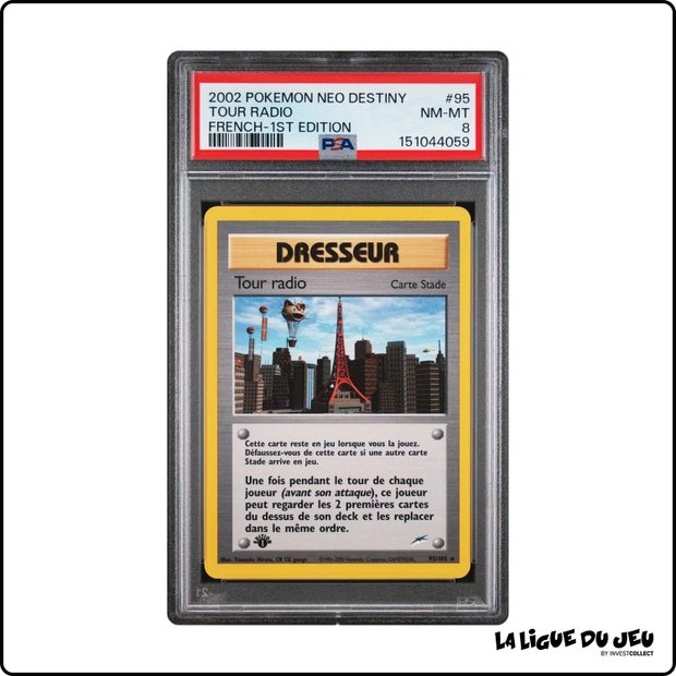 Commune - Pokemon - Neo Destiny - Tour radio - 95/105 - 1er édition - PSA 8 - Français