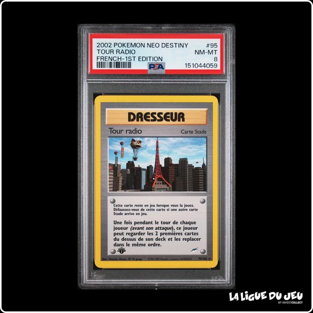Commune - Pokemon - Neo Destiny - Tour radio - 95/105 - 1er édition - PSA 8 - Français